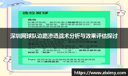 深圳网球队边路渗透战术分析与效果评估探讨